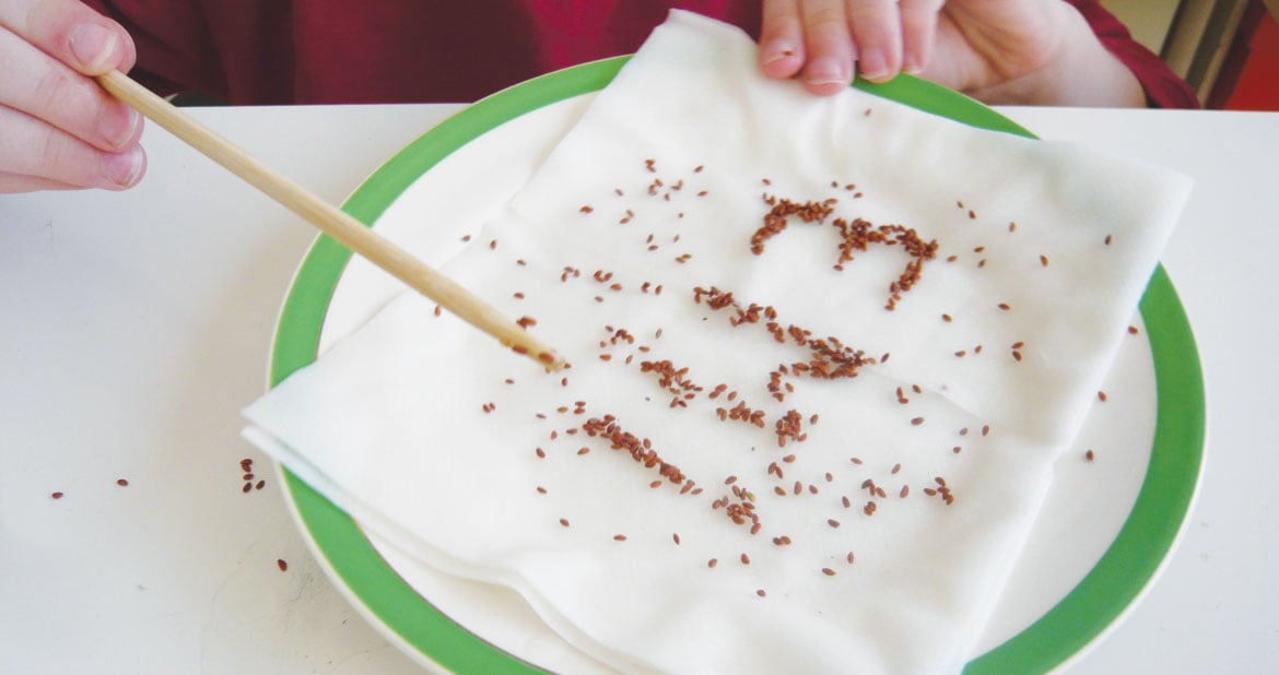 Arrange Cress Seeds into Shape of Name